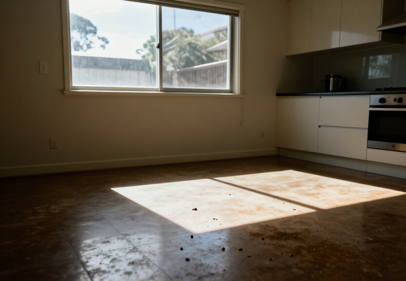 Rodent infestation in a Doonside garage before treatment